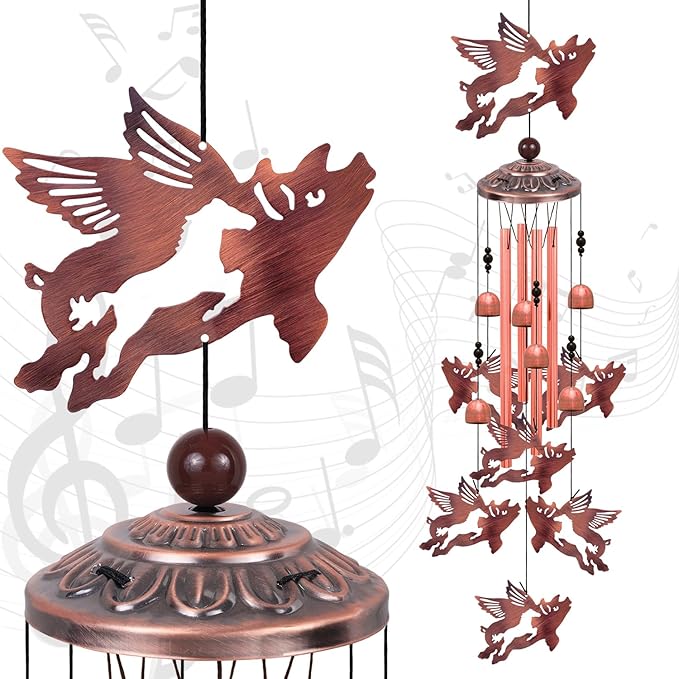 Flying Pig Wind Chimes, Gifts for Mom & Grandma & Woman & Family & Neighbor - Image 9