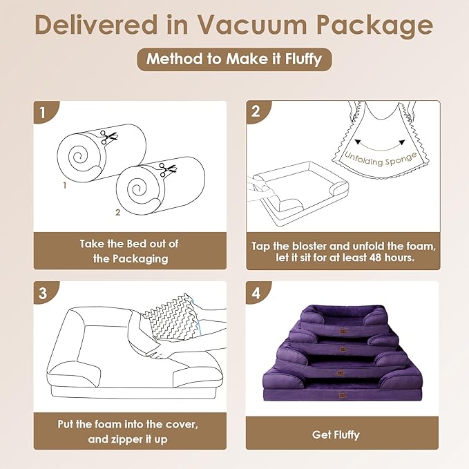 EHEYCIGA Orthopedic Dog Beds for Large Dogs, Waterproof Memory Foam Large Pet - Image 3