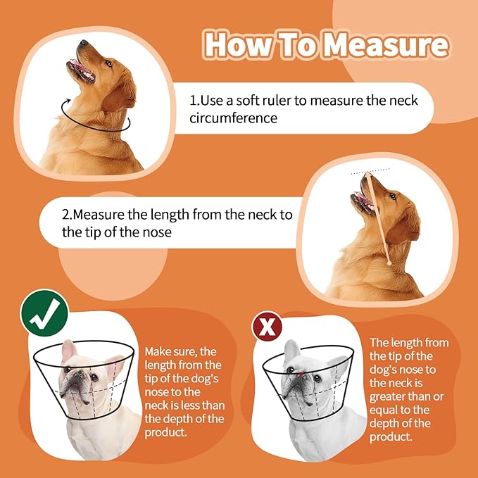Dog Cone Collar After Surgery, Adjustable Soft Recovery Cone - Image 3