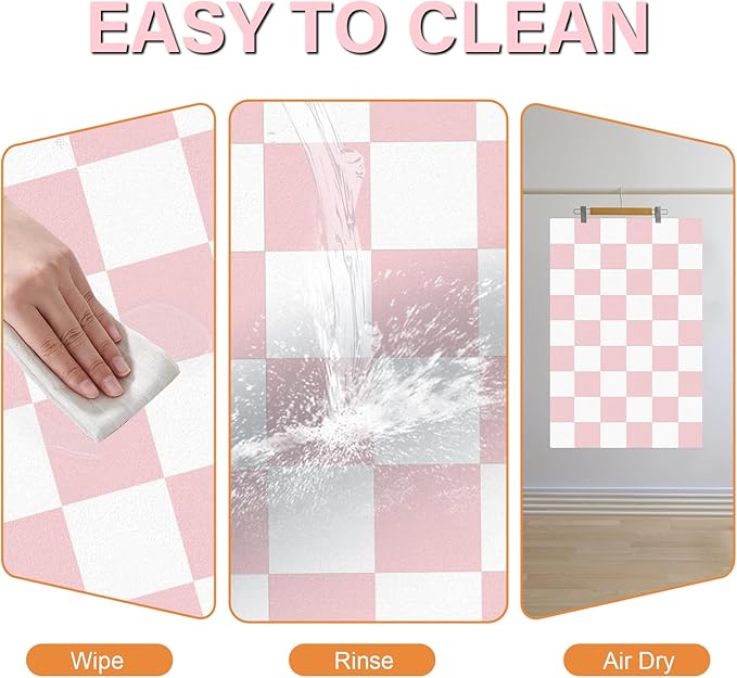 Pet Feeding Mat, Checkered Cat Bowl Mats, Quick Dry Dog Water Dispenser Mats - Image 5