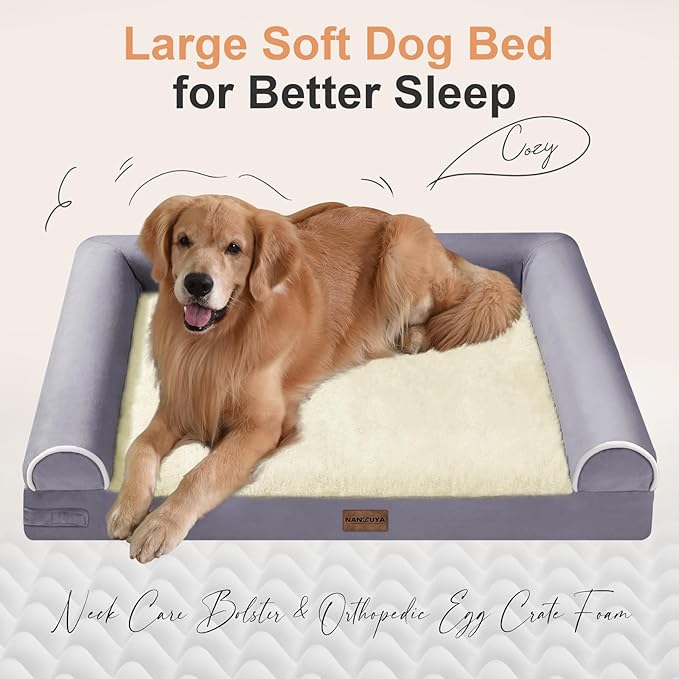 Large Dog Bed Orthopedic Washable: Beds Bolster XL Bed Big XLarge Dogs Egg - Image 2