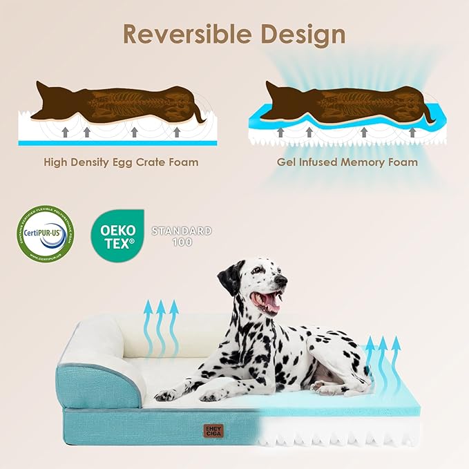 EHEYCIGA Orthopedic Dog Beds for Extra Large Dogs, Waterproof Memory Foam XXL - Image 2