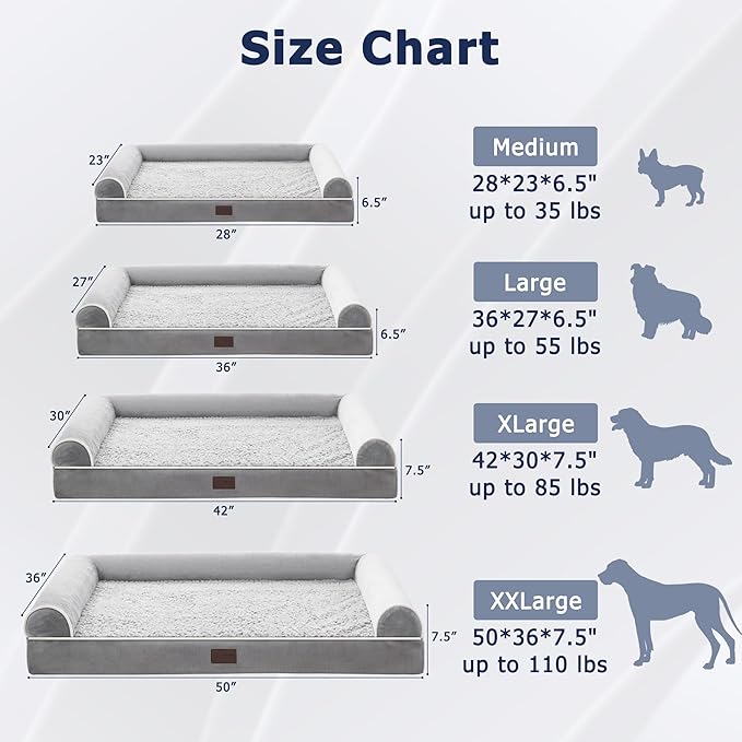 WESTERN HOME Large Dog Bed, Orthopedic Dog Beds - Image 6