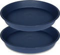 2 Pack of 10 inch Plant Saucer Gray, Heavy Duty Plastic Plant Saucer 10 inch by Bleuhome