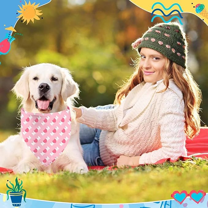 Mother Day Dog Bandanas, I Love Mom Dog Scarf, Accessories - Image 4