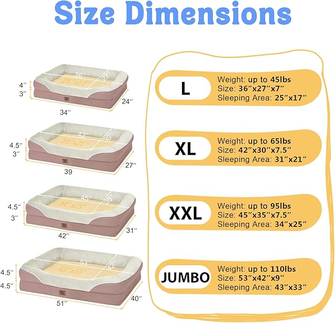 Orthopedic Foam Large Dog Bed XLarge Dog Beds - Image 7