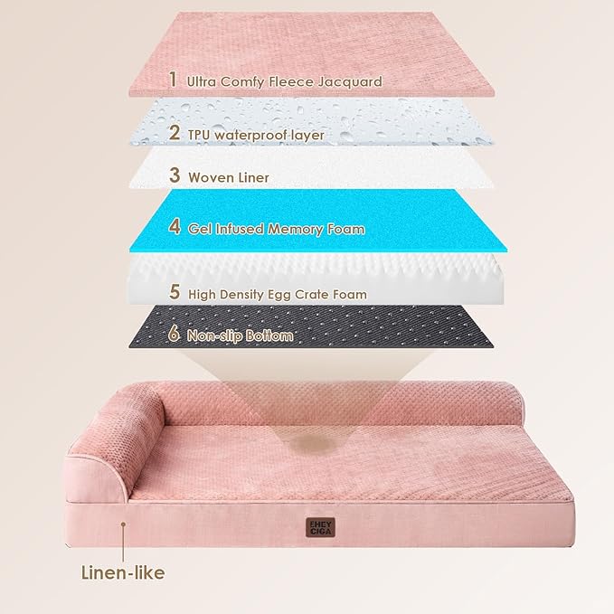 EHEYCIGA XXL Dog Bed Memory Foam, Orthopedic Giant Dog Bed Jumbo - Image 5