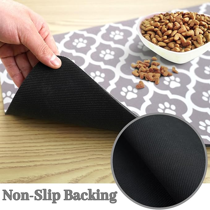 Dog Food Mat 24X32 Inch Pet Feeding Absorbent Mats - Image 5