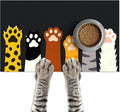 Cute Animal Paw Pet Food Mat Non Slip Spill Proof Feeding Pad by HOMETITUTE