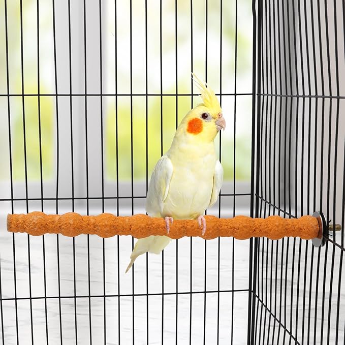 Hypeety Wood Perch Stand Paw Grinding Stick Toy Colorful Pet Bird Cage Stand - Image 5