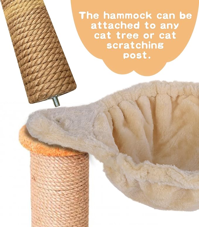 Beige Cat Hammock, Extra Large, Cozy Hammock - Image 3