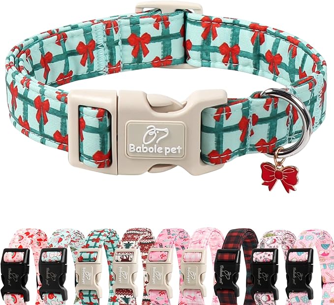Christmas Dog Collar for Medium Dogs by Babolepet