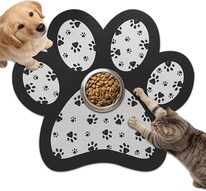 Dog Food Mat for Bowls, Absorbent Quick Dry Dog Cat Mats for Food and Water by Unknown