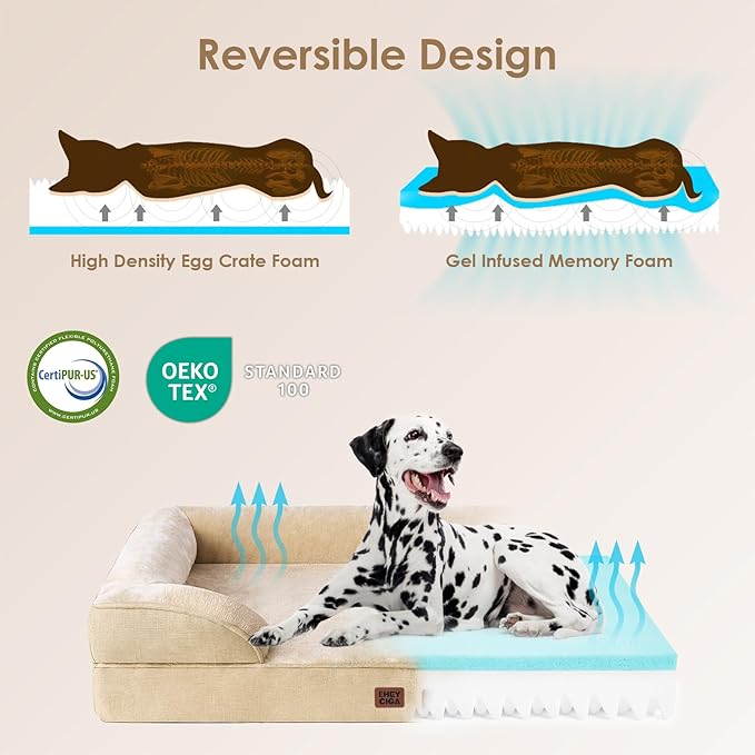 EHEYCIGA Orthopedic XL Dog Beds, Waterproof Memory Foam Dog Bed - Image 4