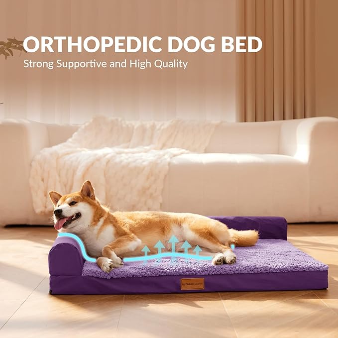 Patas Lague Orthopedic XL Dog Bed Large Sized Dog 42''X28'', Waterproof L - Image 3