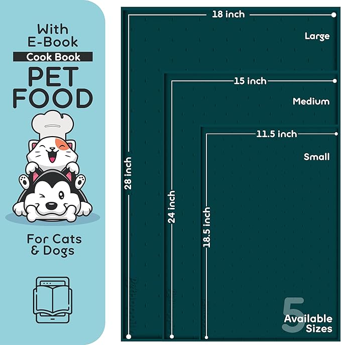 Dog Food Mat - 24x15 Raised Edges Dogs Mat - Image 2