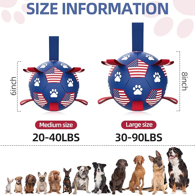 QDAN Dog Toys, Soccer Ball - Image 4