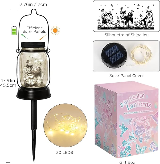 Shiba Inu Gifts for Women/Men Shiba Inu Solar Lanterns Mom Birthday Shibe Dog - Image 7