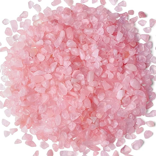 1lb Rose Quartz Aquarium Gravel Rocks Natural Tumbled Healing Crystal Chips by YATOJUZI