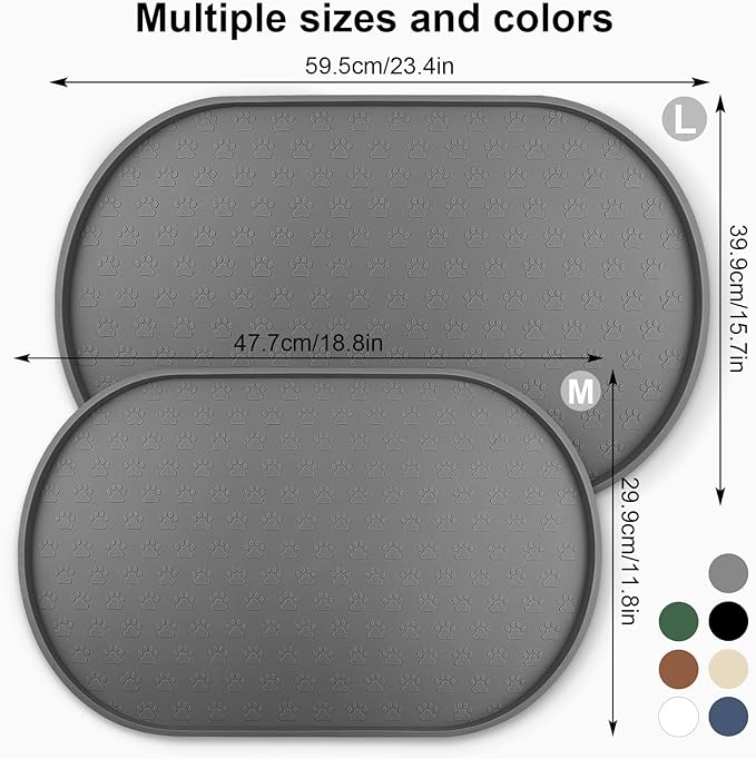 KPWACD Pet Feeding Mat for Dogs and Cats, Silicone Dog Placemat Non-Slip - Image 2