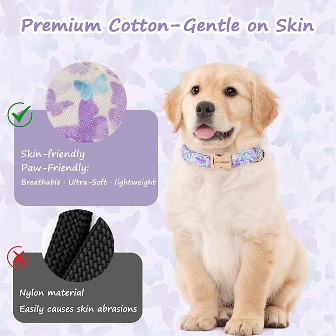 Elegant Butterfly Dog Collar, Adjustable Comfortable - Image 4