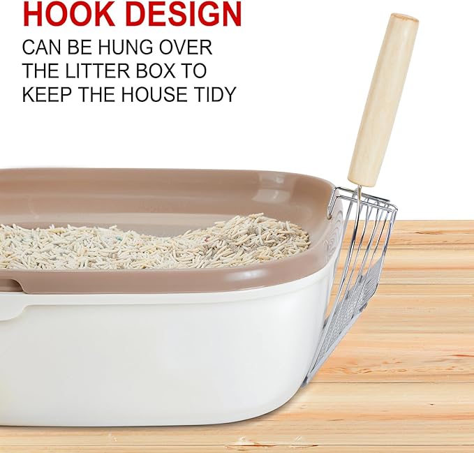 Ownpets Iron Metal Cat Litter Scoop, Heavy Duty Kitty Litter Scooper & Speed - Image 5