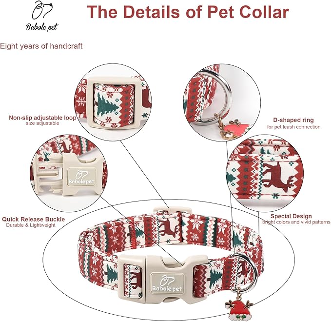 Christmas Dog Collar for Medium Dogs - Image 4