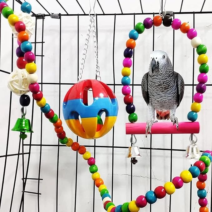Bird Swing Standing Chewing Training Hanging Toy Hammock Climbing Ladder - Image 4