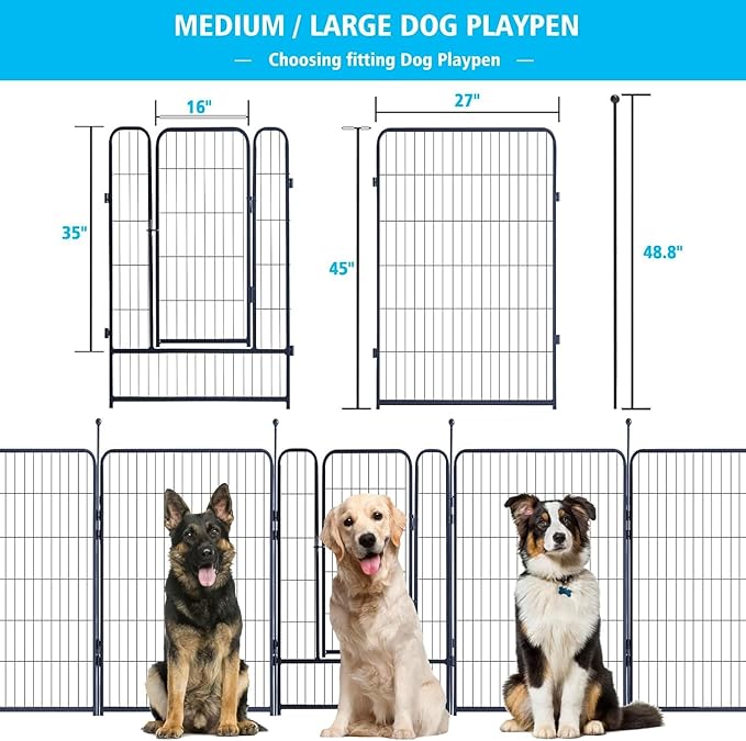 Dog Playpen, Portable Outdoor Dog Fence, Playpen - Image 2