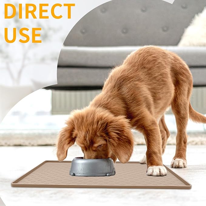 Ptlom Silicone Dog Food Mat Waterproof Pet Feeding Mat - Image 3