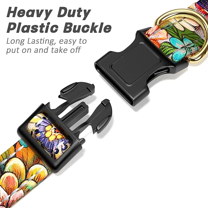Reflective Dog Collar for Extra Small Dogs, Cute Boho Adjustable Heavy-Duty - Image 4