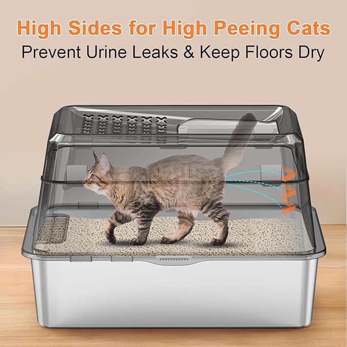 XXXXL Stainless Steel Cat Litter Box - Image 3