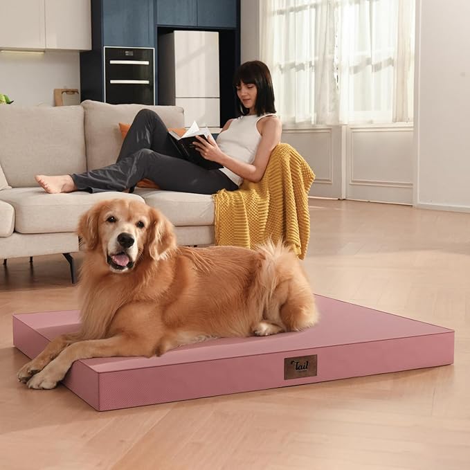 Outdoor Dog Bed for Medium Dogs, Waterproof Dog Crate Mat Orthopedic Egg Crate - Image 5