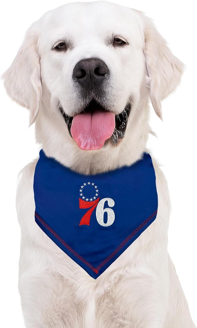 Pets First NBA Philadelphia 76ERS TIE Bandana, Size Large/X-Large. Dog Bandana - Image 3