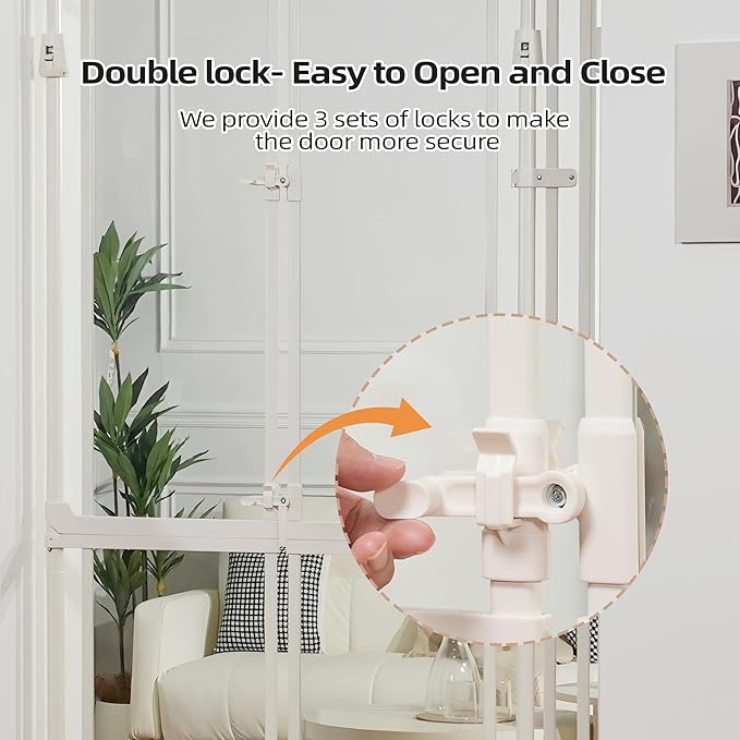 74.80-98.43'' Extra Tall Cat Gate, Adjustable 33.86” and 35.80" Wide, - Image 9