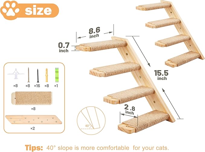 Wall Mounted 2 Pack Cat Shelf - Image 7