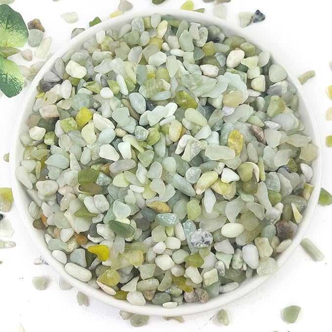 10LB Succulent and Cactus Pebbles, 1/5 Inch Jade Natural Decorative Polished by YISZM-ForYourNaturalLife