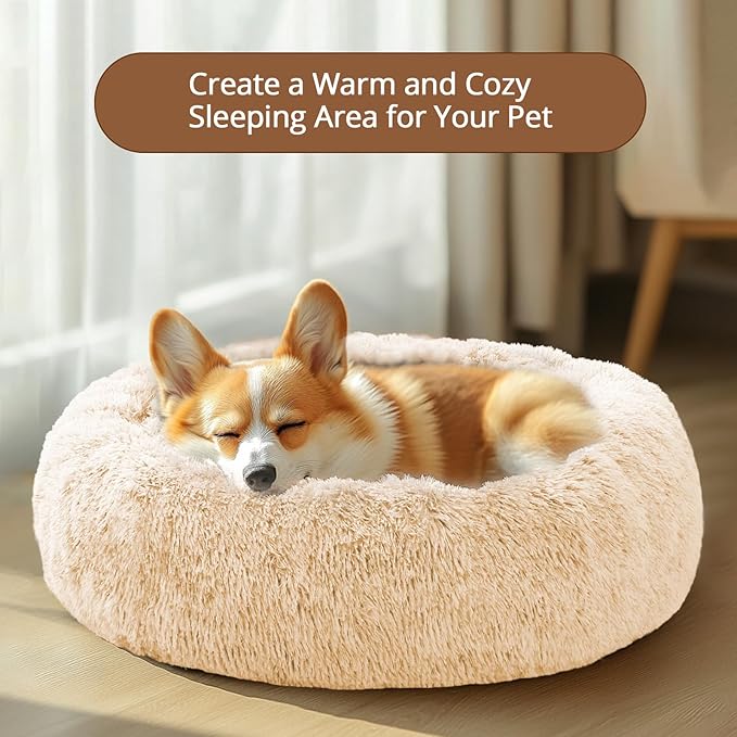 JOLLYVOGUE Calming Dog Bed Large Size Dog, Anti-Anxiety Donut Large Pet Bed - Image 7
