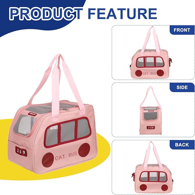 Pet Backpack Carrier, Portable and Ventilated, Oxford Cloth, Dogs Cats and - Image 4