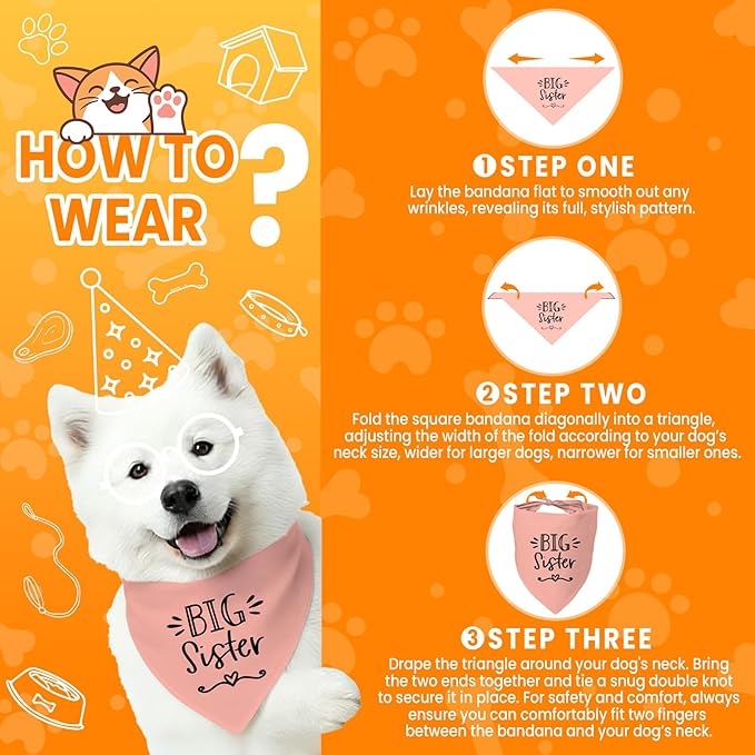 Big Sister&Baby Security in Training Dog Bandana, Dog Bandanas - Image 4