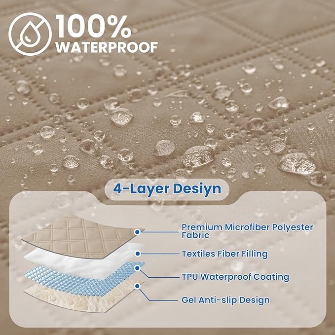 Waterproof Dog Blanket, Non-Slip Soft Pet Bed Cover, Couch Cover - Image 2