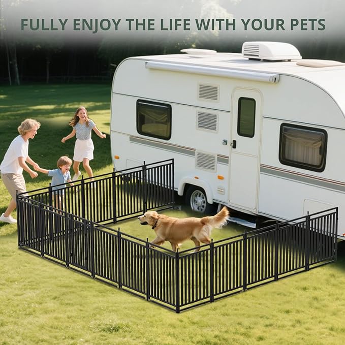 Dog Playpen Metal Dog Fence Outdoor - Image 6