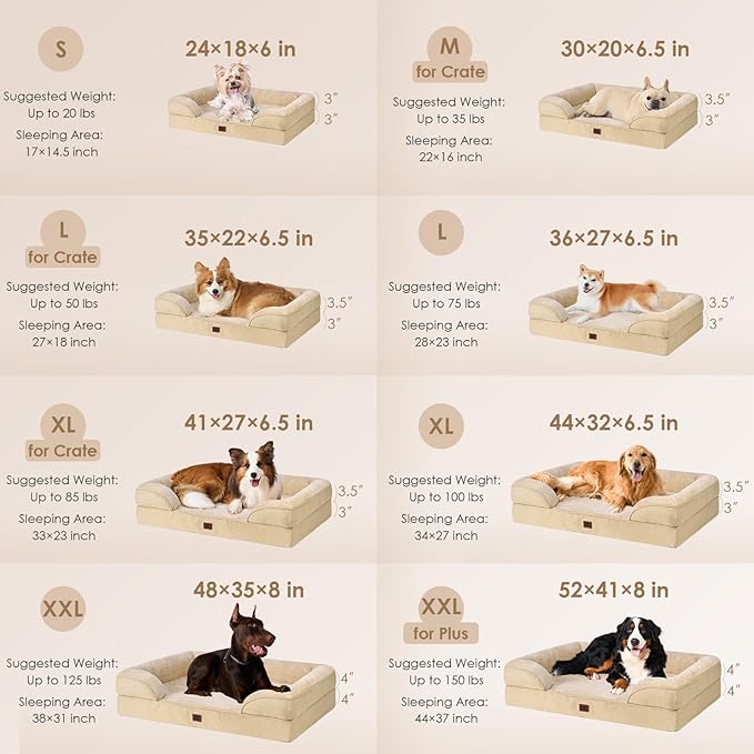 EHEYCIGA Orthopedic Dog Beds for Large Dogs, Waterproof Memory Foam Large Pet - Image 2