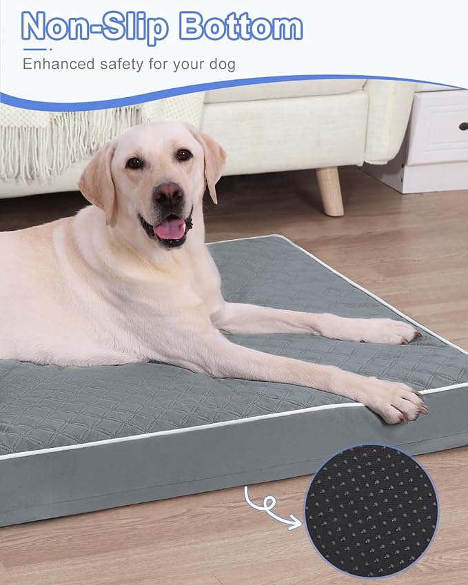 KSIIA Large Dog Bed for Crate Pad Waterproof Dog Bed - Image 7