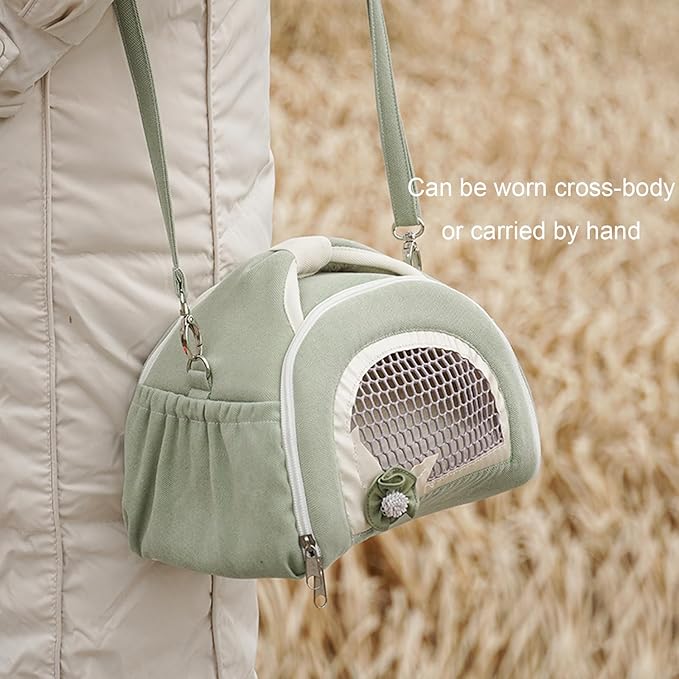 ABLAZEZAI Guinea Pig Carrier, Small Animal Travel Bag, Breathable Outdoor - Image 5