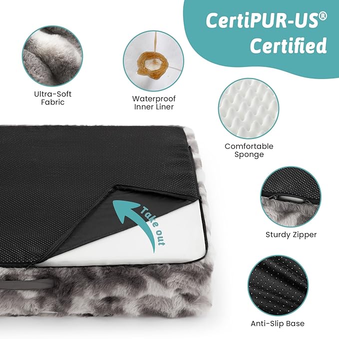Orthopedic Dog Bed for Extra Large Dog, Soft and Warm Faux Fur Sofa for Giant - Image 5