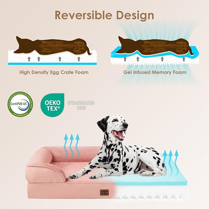 EHEYCIGA Orthopedic Dog Beds for Large Dogs, Waterproof Memory Foam Large Dog - Image 3
