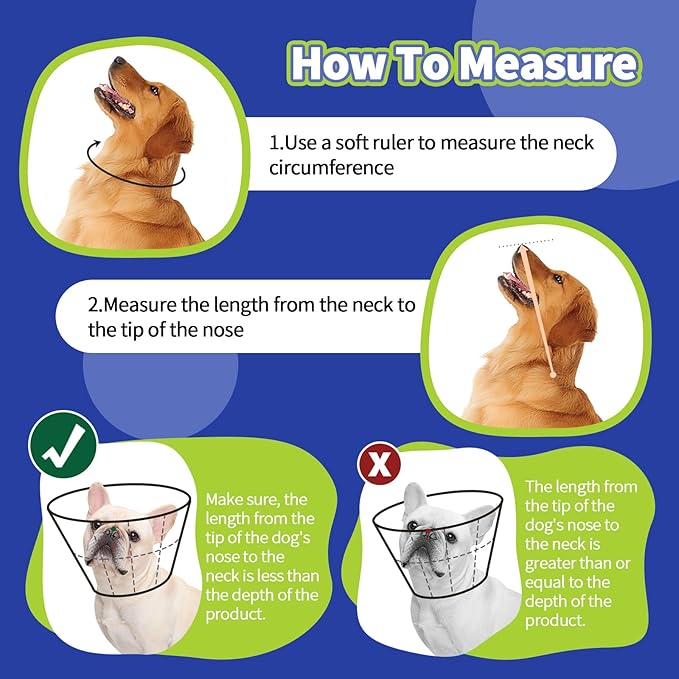 Dog Cone for Large Dogs After Surgery, Soft Dog Cone Collar for Dogs to Stop - Image 3
