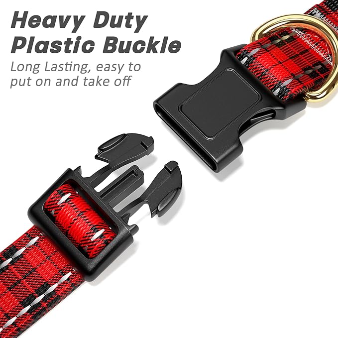 Reflective Dog Collar for Large Dogs, Cute Boho Adjustable Heavy-Duty Nylon - Image 4