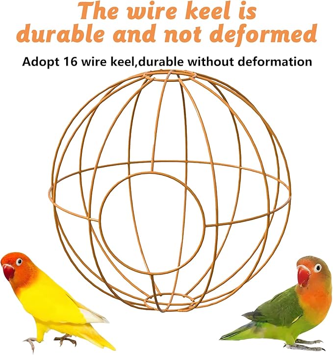 BNOSDM Rattan Bird Nest Parrot Nesting House Parakeet Nesting Soft Lovebird - Image 5